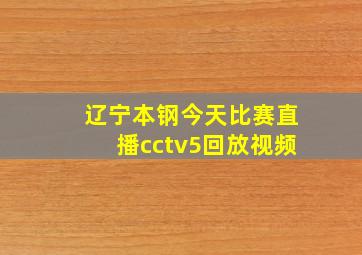 辽宁本钢今天比赛直播cctv5回放视频