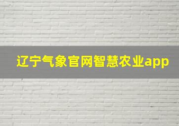 辽宁气象官网智慧农业app