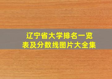 辽宁省大学排名一览表及分数线图片大全集