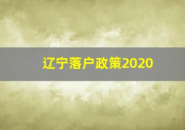 辽宁落户政策2020