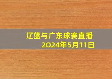 辽篮与广东球赛直播2O24年5月11曰