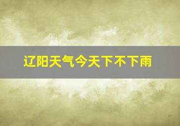 辽阳天气今天下不下雨