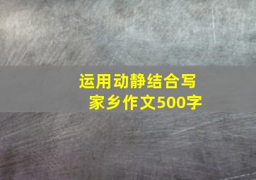 运用动静结合写家乡作文500字