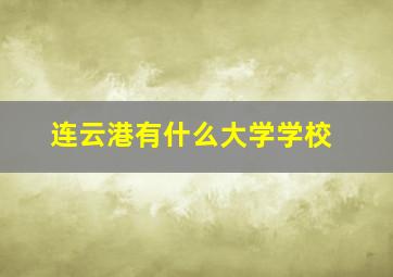 连云港有什么大学学校