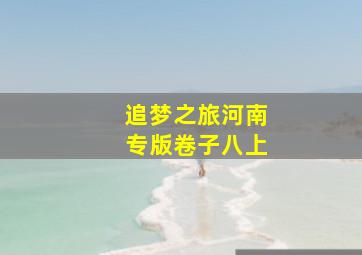 追梦之旅河南专版卷子八上