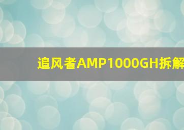 追风者AMP1000GH拆解