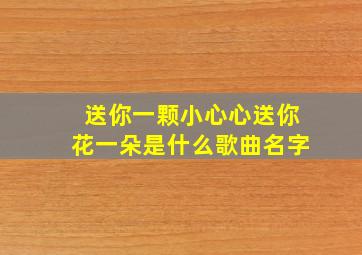 送你一颗小心心送你花一朵是什么歌曲名字