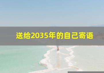 送给2035年的自己寄语