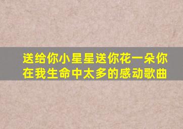 送给你小星星送你花一朵你在我生命中太多的感动歌曲