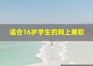 适合16岁学生的网上兼职