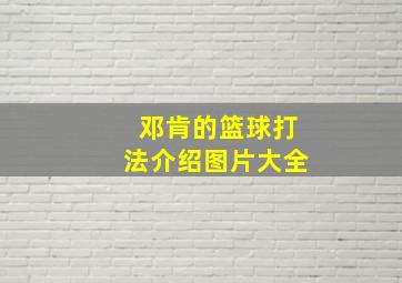 邓肯的篮球打法介绍图片大全