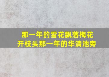 那一年的雪花飘落梅花开枝头那一年的华清池旁