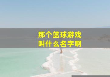 那个篮球游戏叫什么名字啊