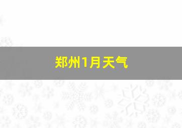 郑州1月天气