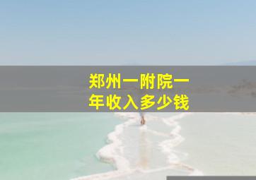 郑州一附院一年收入多少钱