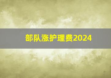 部队涨护理费2024