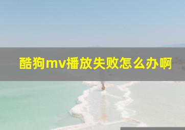 酷狗mv播放失败怎么办啊