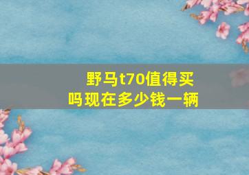 野马t70值得买吗现在多少钱一辆