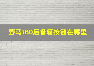 野马t80后备箱按键在哪里