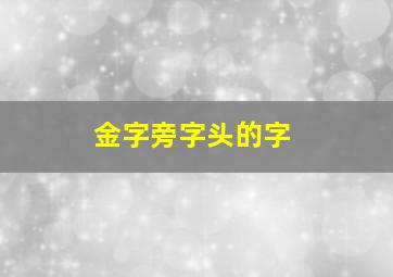 金字旁字头的字