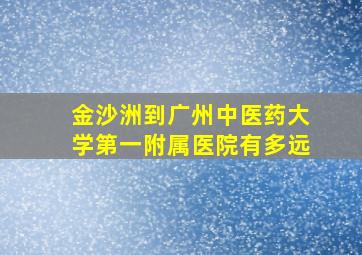 金沙洲到广州中医药大学第一附属医院有多远