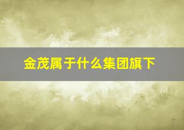 金茂属于什么集团旗下