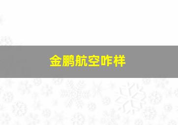 金鹏航空咋样