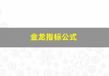 金龙指标公式