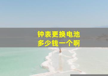 钟表更换电池多少钱一个啊