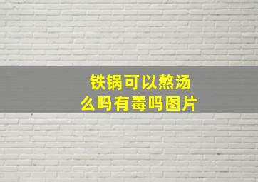 铁锅可以熬汤么吗有毒吗图片