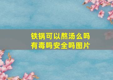 铁锅可以熬汤么吗有毒吗安全吗图片