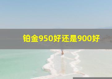 铂金950好还是900好