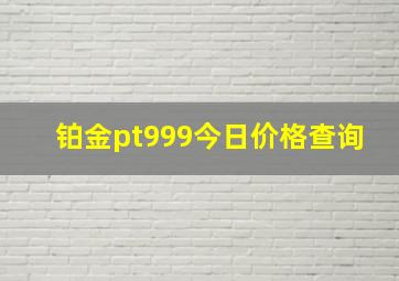 铂金pt999今日价格查询