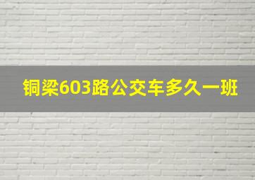 铜梁603路公交车多久一班