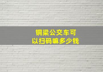 铜梁公交车可以扫码嘛多少钱