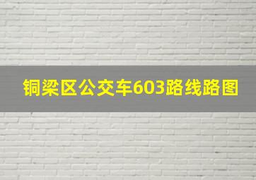 铜梁区公交车603路线路图