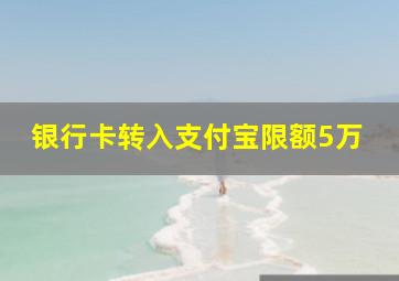 银行卡转入支付宝限额5万