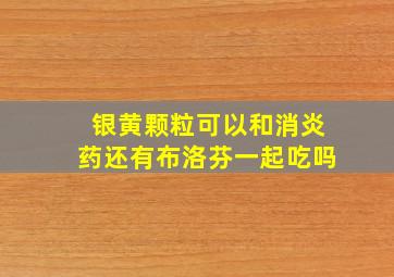 银黄颗粒可以和消炎药还有布洛芬一起吃吗