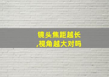 镜头焦距越长,视角越大对吗