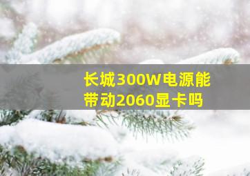 长城300W电源能带动2060显卡吗