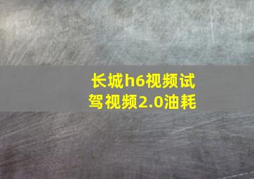 长城h6视频试驾视频2.0油耗