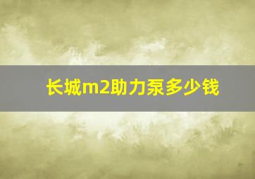 长城m2助力泵多少钱