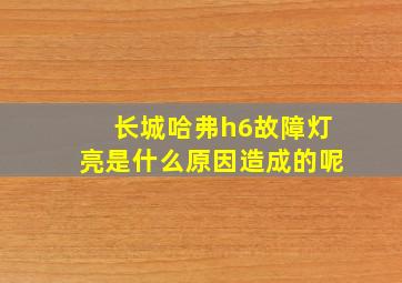 长城哈弗h6故障灯亮是什么原因造成的呢