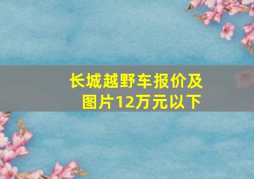 长城越野车报价及图片12万元以下