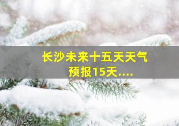 长沙未来十五天天气预报15天....