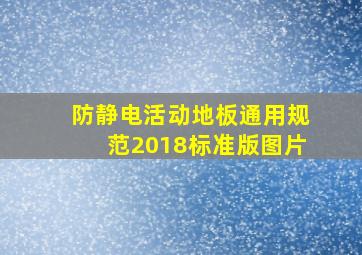 防静电活动地板通用规范2018标准版图片