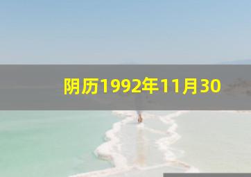 阴历1992年11月30