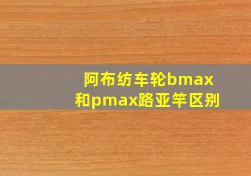 阿布纺车轮bmax和pmax路亚竿区别