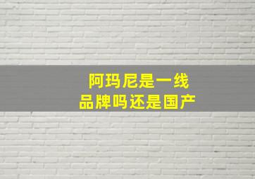 阿玛尼是一线品牌吗还是国产