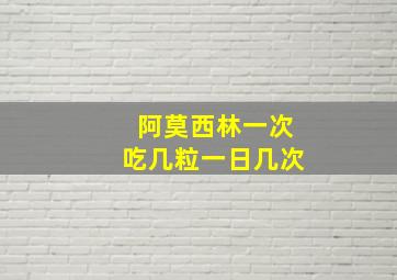 阿莫西林一次吃几粒一日几次